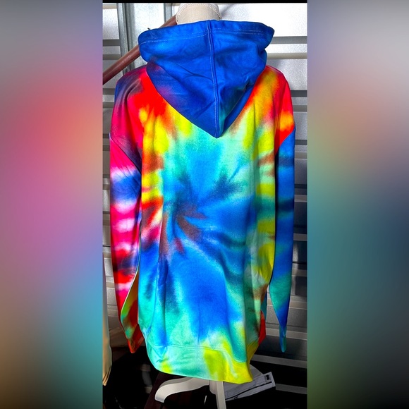 Three in brand tie dye HOODIE SZ XL unisex - Picture 2 of 5